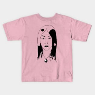 Yin Yang girl Kids T-Shirt